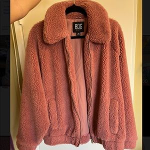 BDG Pink Teddy Jacket